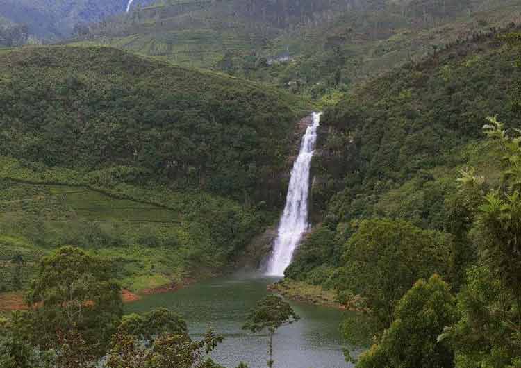 Gartmore Falls in Maskeliya Sri Lanka
