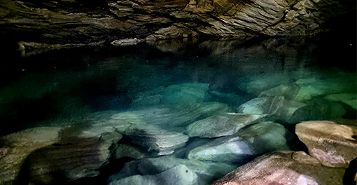 The Nildiya Pokuna, an ancient hidden undergound pool in Sri Lanka's Ella region.