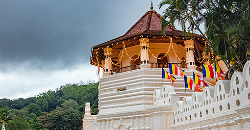 A Picture of the Sri Lanka's Kandy Dalada Maligawa as known as the temple of the tooth relic.